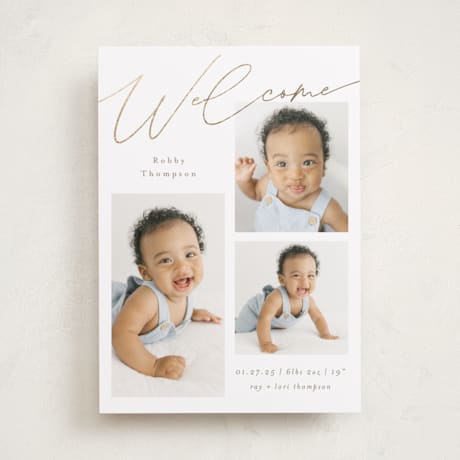 Foil-Pressed Birth Announcements