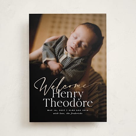 Foil-Pressed Birth Announcements