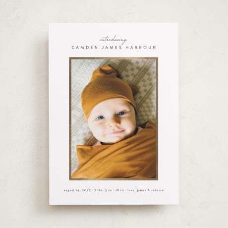Foil-Pressed Birth Announcements