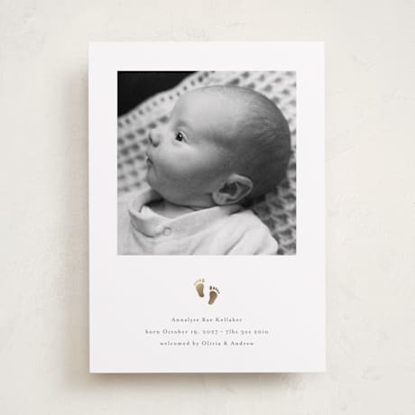 Foil-Pressed Birth Announcements