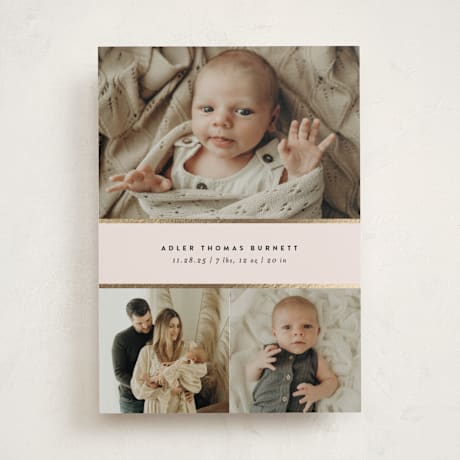 Foil-Pressed Birth Announcements
