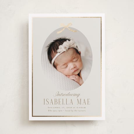 Foil-Pressed Birth Announcements