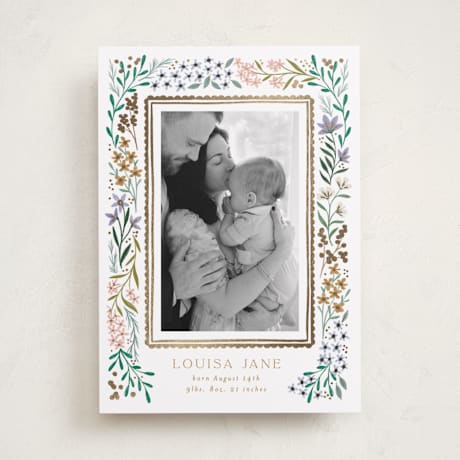 Foil-Pressed Birth Announcements