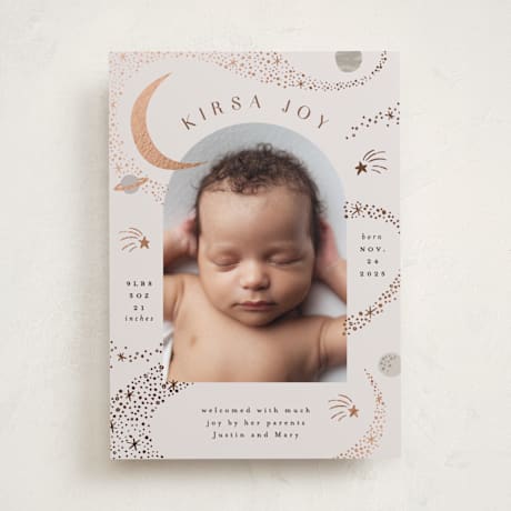 Foil-Pressed Birth Announcements