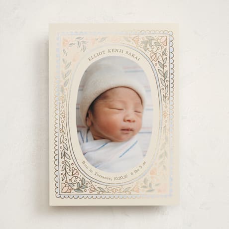 Foil-Pressed Birth Announcements