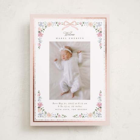 Foil-Pressed Birth Announcements
