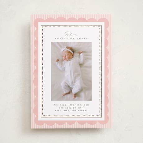 Foil-Pressed Birth Announcements