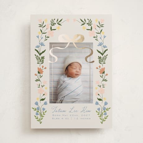 Foil-Pressed Birth Announcements