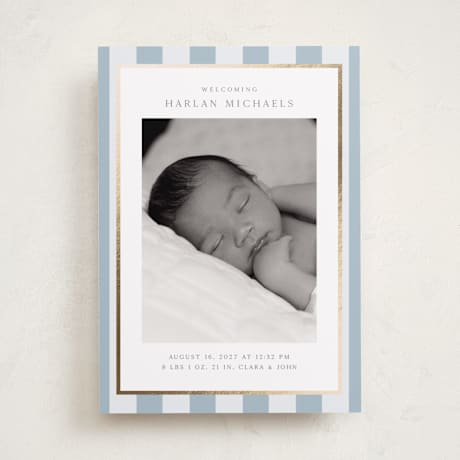 Foil-Pressed Birth Announcements