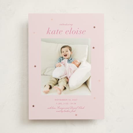 Foil-Pressed Birth Announcements