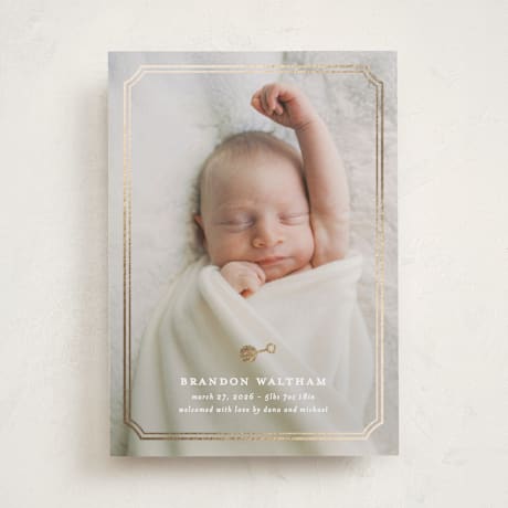 Foil-Pressed Birth Announcements