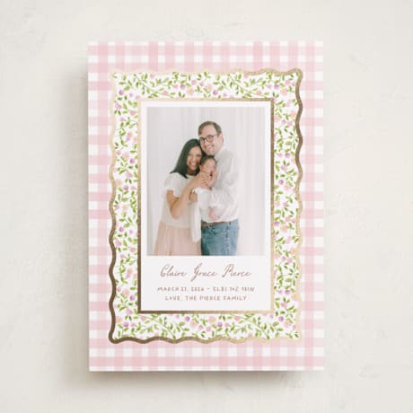 Foil-Pressed Birth Announcements