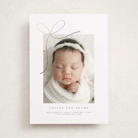 Foil-Pressed Birth Announcements