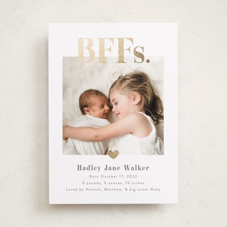 Foil-Pressed Birth Announcements