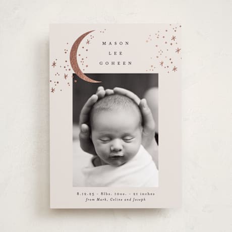 Foil-Pressed Birth Announcements