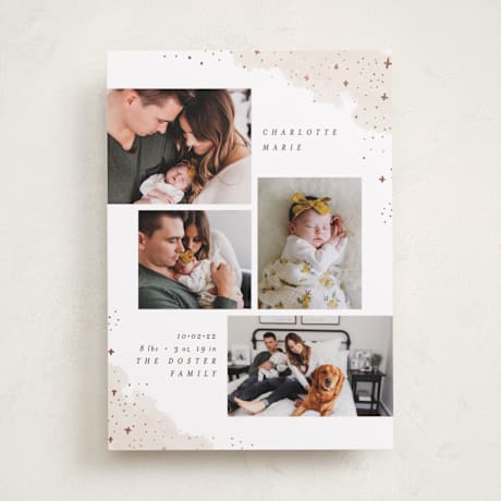 Foil-Pressed Birth Announcements