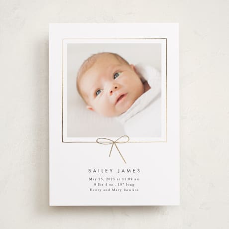 Foil-Pressed Birth Announcements