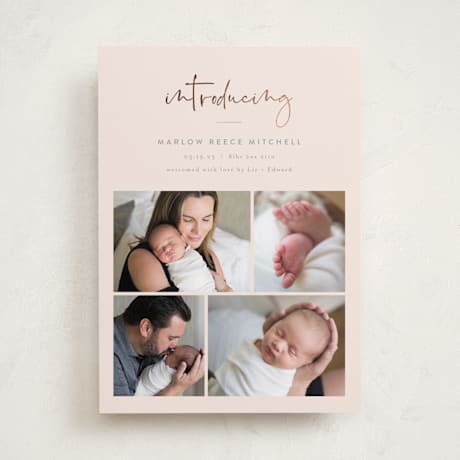 Foil-Pressed Birth Announcements