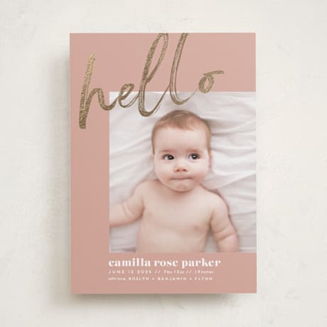Foil-Pressed Birth Announcements