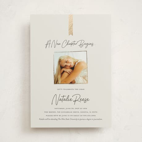 Foil-Pressed Graduation Party Invitations