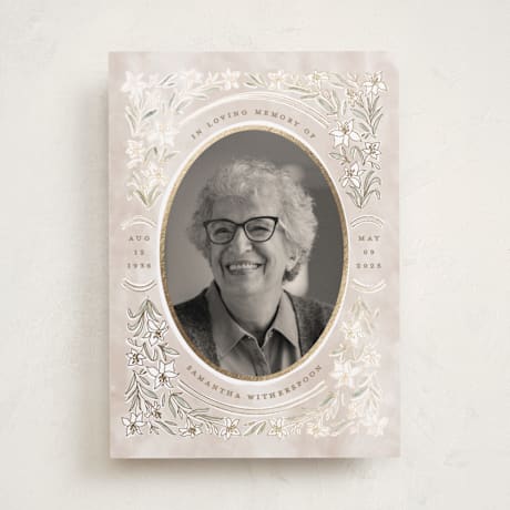 Foil-Pressed Memorial Cards