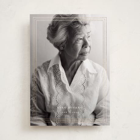 Foil-Pressed Memorial Cards