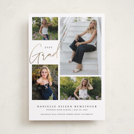 Foil-Pressed Graduation Announcements