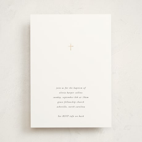 Foil-Pressed Baptism and Christening Invitations