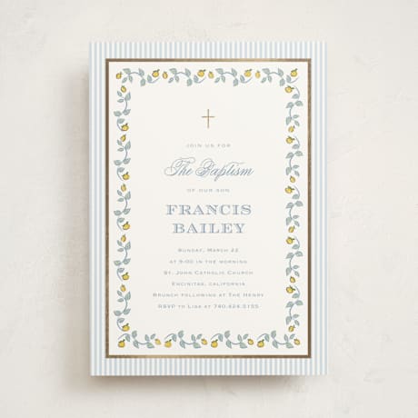 Foil-Pressed Baptism and Christening Invitations
