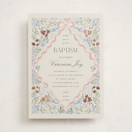 Foil-Pressed Baptism and Christening Invitations