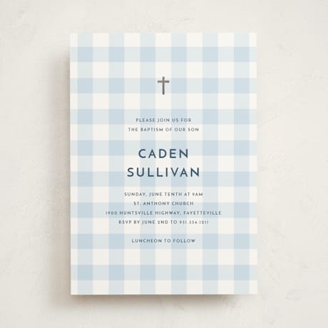 Foil-Pressed Baptism and Christening Invitations