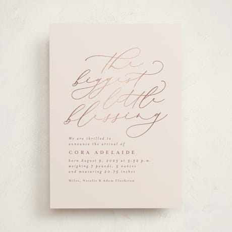 Foil-Pressed Birth Announcements