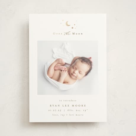 Foil-Pressed Birth Announcements