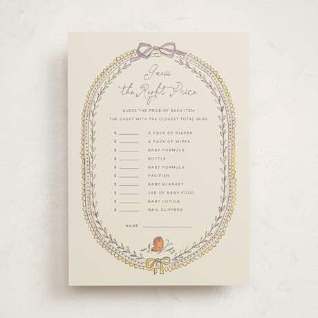 Baby Shower Game Cards