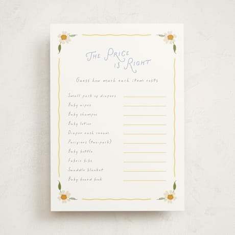 Baby Shower Game Cards