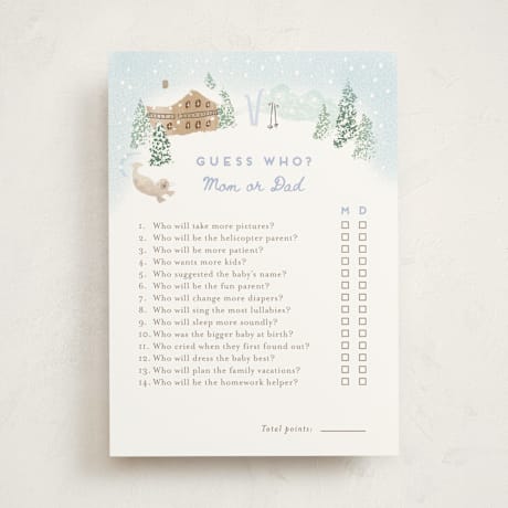 Baby Shower Game Cards