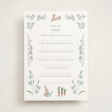 Baby Shower Game Cards