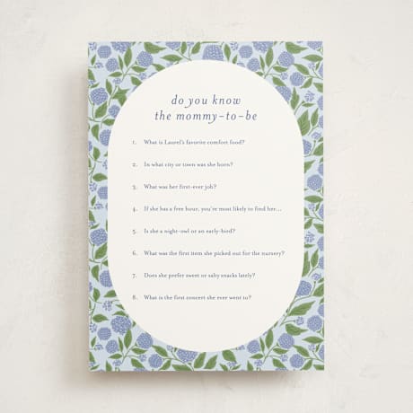 Baby Shower Game Cards