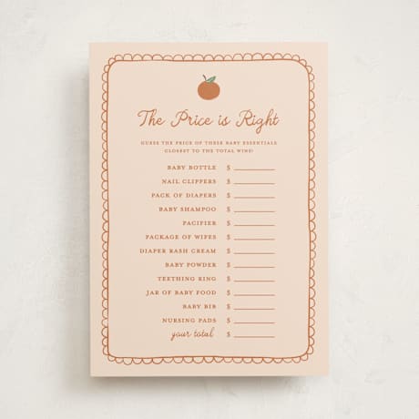 Baby Shower Game Cards