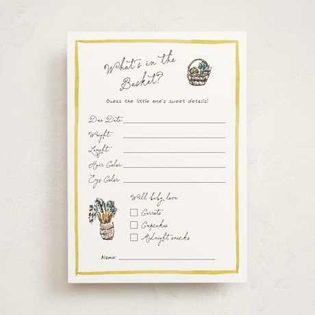 Baby Shower Game Cards