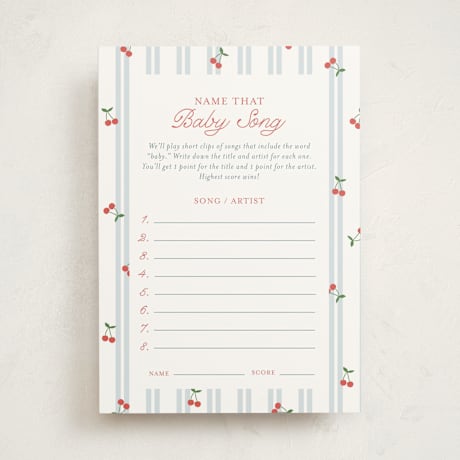 Baby Shower Game Cards