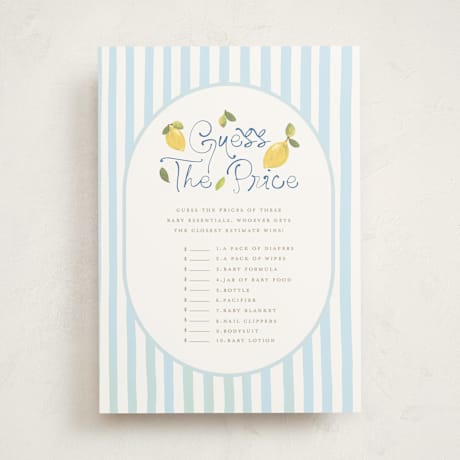 Baby Shower Game Cards