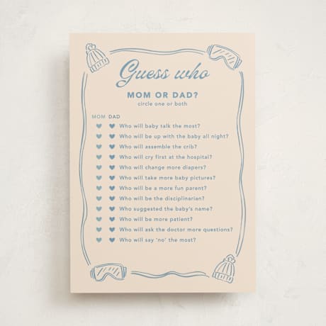 Baby Shower Game Cards