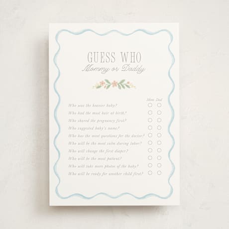 Baby Shower Game Cards