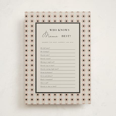 Baby Shower Game Cards