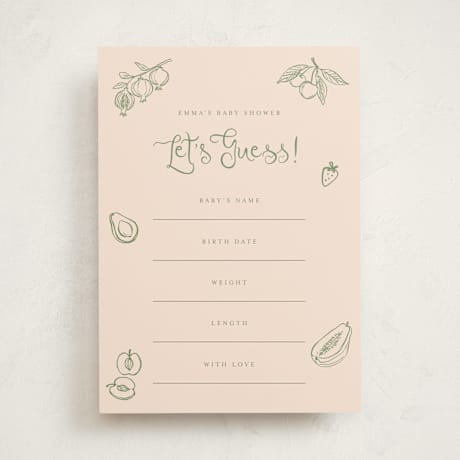 Baby Shower Game Cards