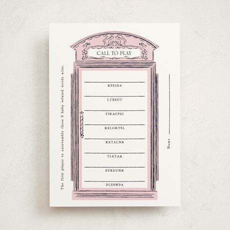 Baby Shower Game Cards