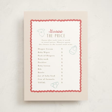 Baby Shower Game Cards