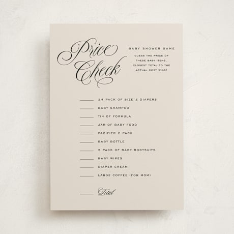 Baby Shower Game Cards