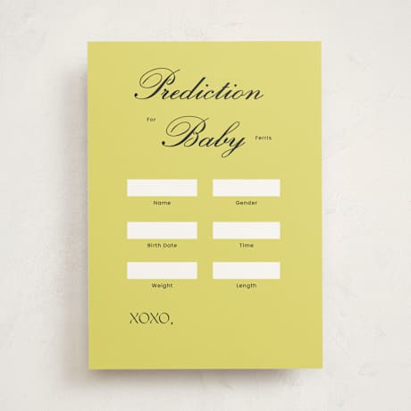 Baby Shower Game Cards